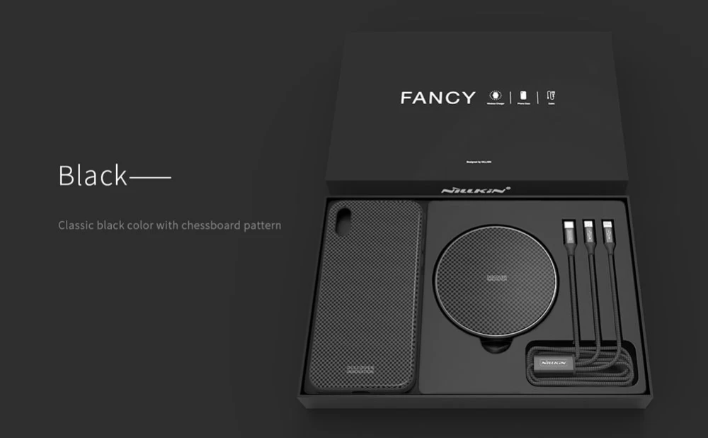 Apple iPhone XS Max dėklas rožinis Nillkin Fancy Gift Set