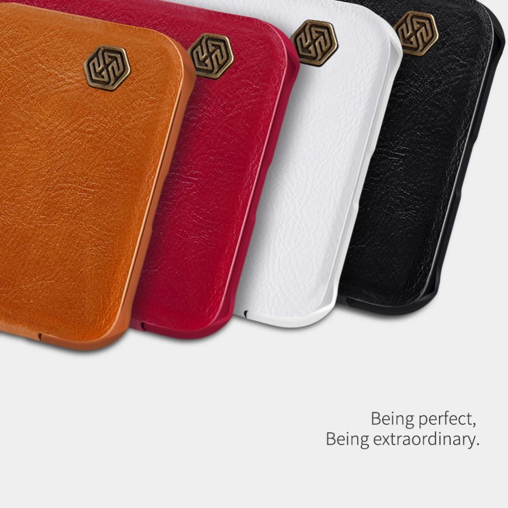 Apple iPhone XS Max fodral röd Nillkin Qin Leather
