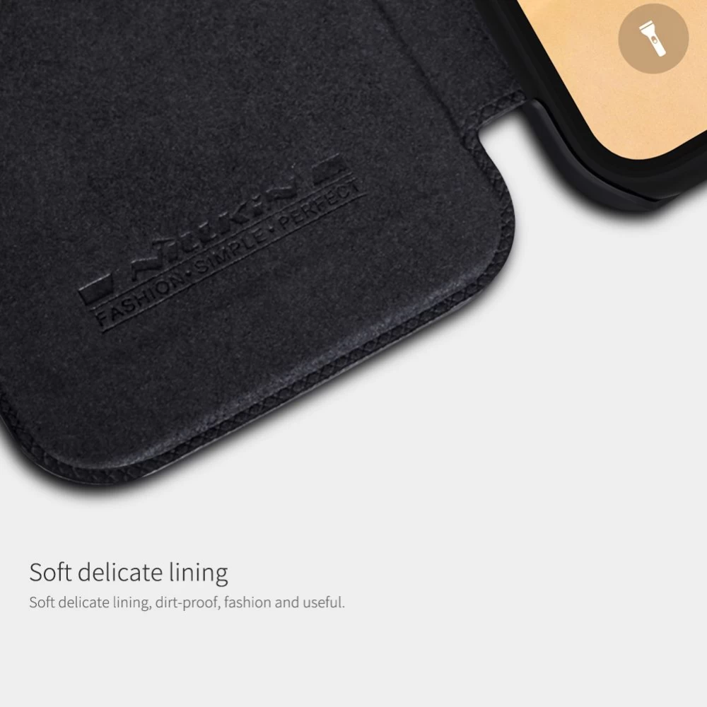Apple iPhone XS Max fodral röd Nillkin Qin Leather