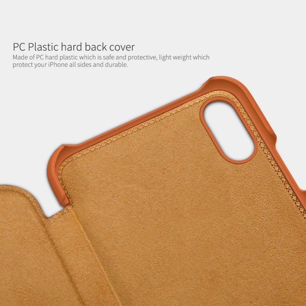 Apple iPhone XS Max fodral röd Nillkin Qin Leather