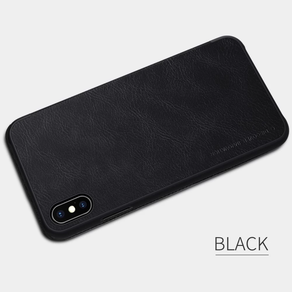 Apple iPhone XS Max fodral röd Nillkin Qin Leather