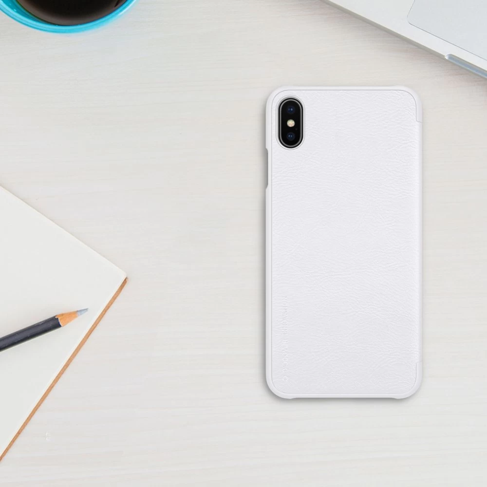 Apple iPhone XS Max fodral röd Nillkin Qin Leather