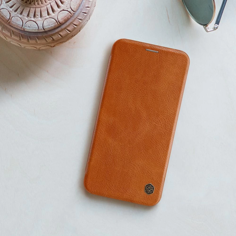 Apple iPhone XS Max fodral röd Nillkin Qin Leather