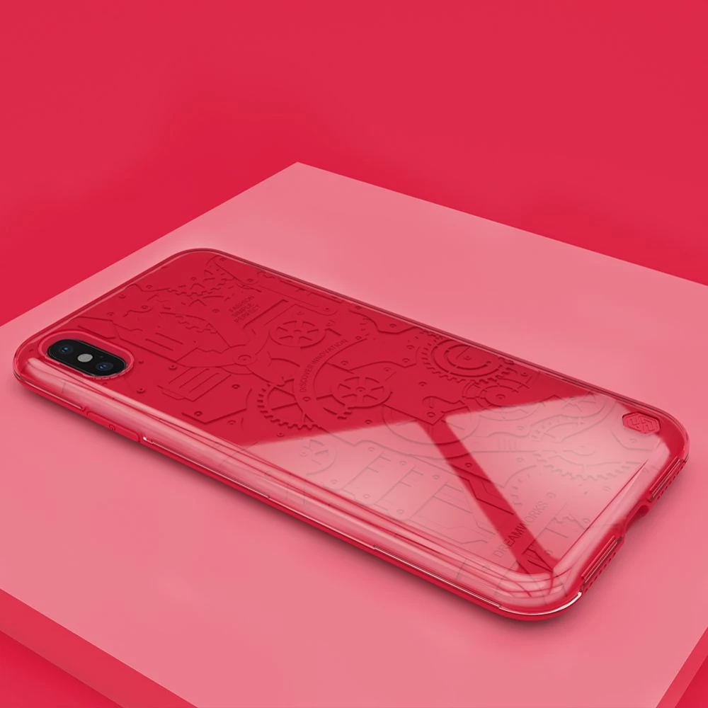 Apple iPhone XS Max skal röd Nillkin Machinery