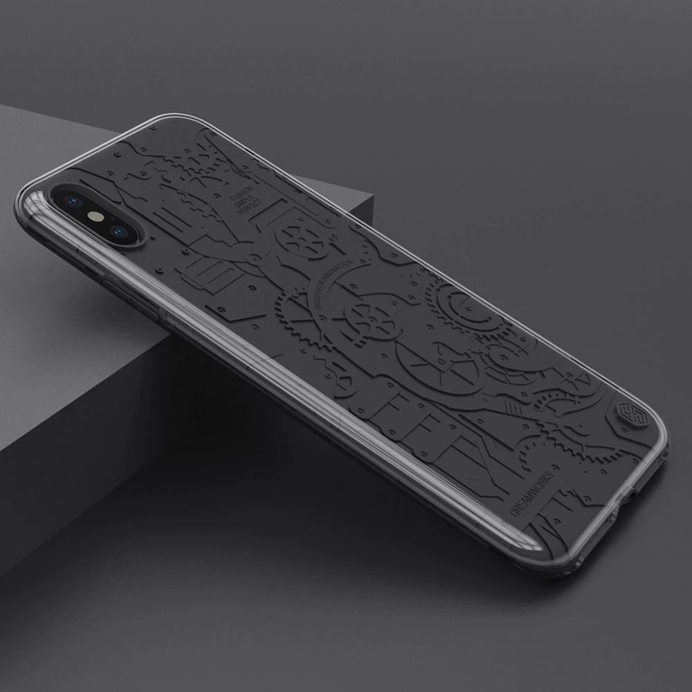 Apple iPhone XS Max skal röd Nillkin Machinery