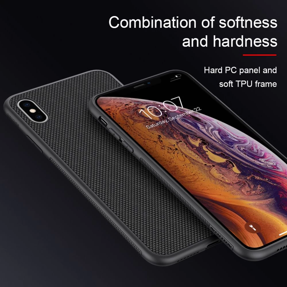 Apple iPhone XS Max dėklas raudonas Nillkin Textured