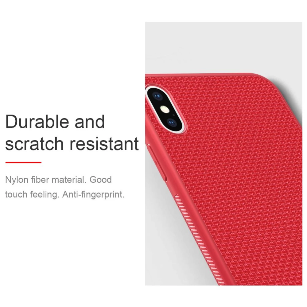 Apple iPhone XS Max dėklas raudonas Nillkin Textured