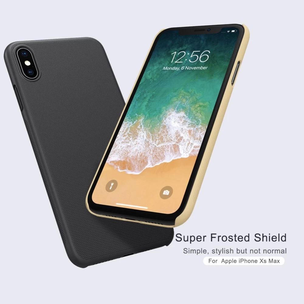 Apple iPhone XS Max skal gyllene Nillkin Super Frosted Shield