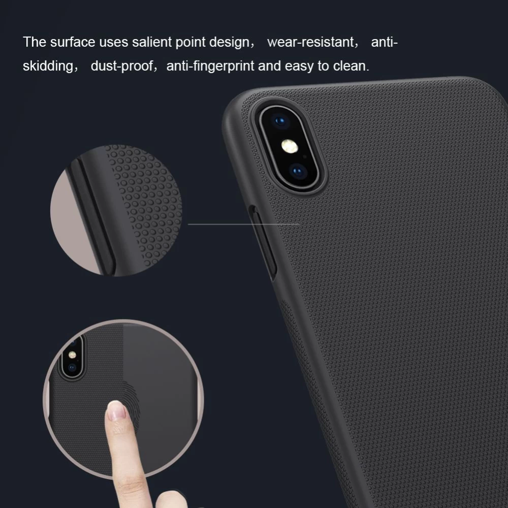 Apple iPhone XS Max skal gyllene Nillkin Super Frosted Shield