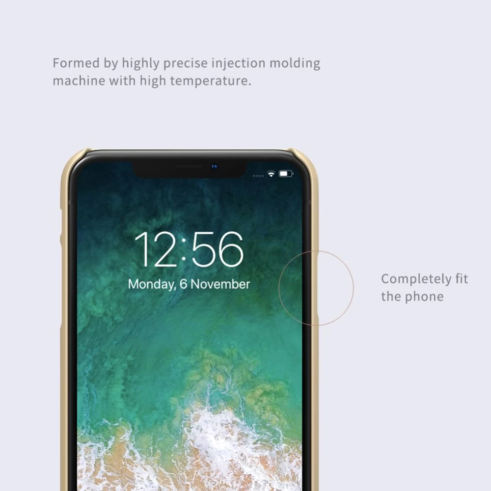 Apple iPhone XS Max skal gyllene Nillkin Super Frosted Shield