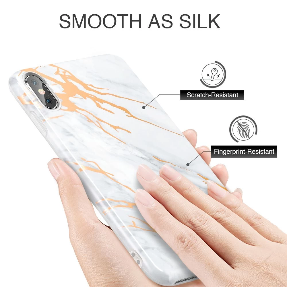 Apple iPhone XS Max skal gyllene ESR Marble