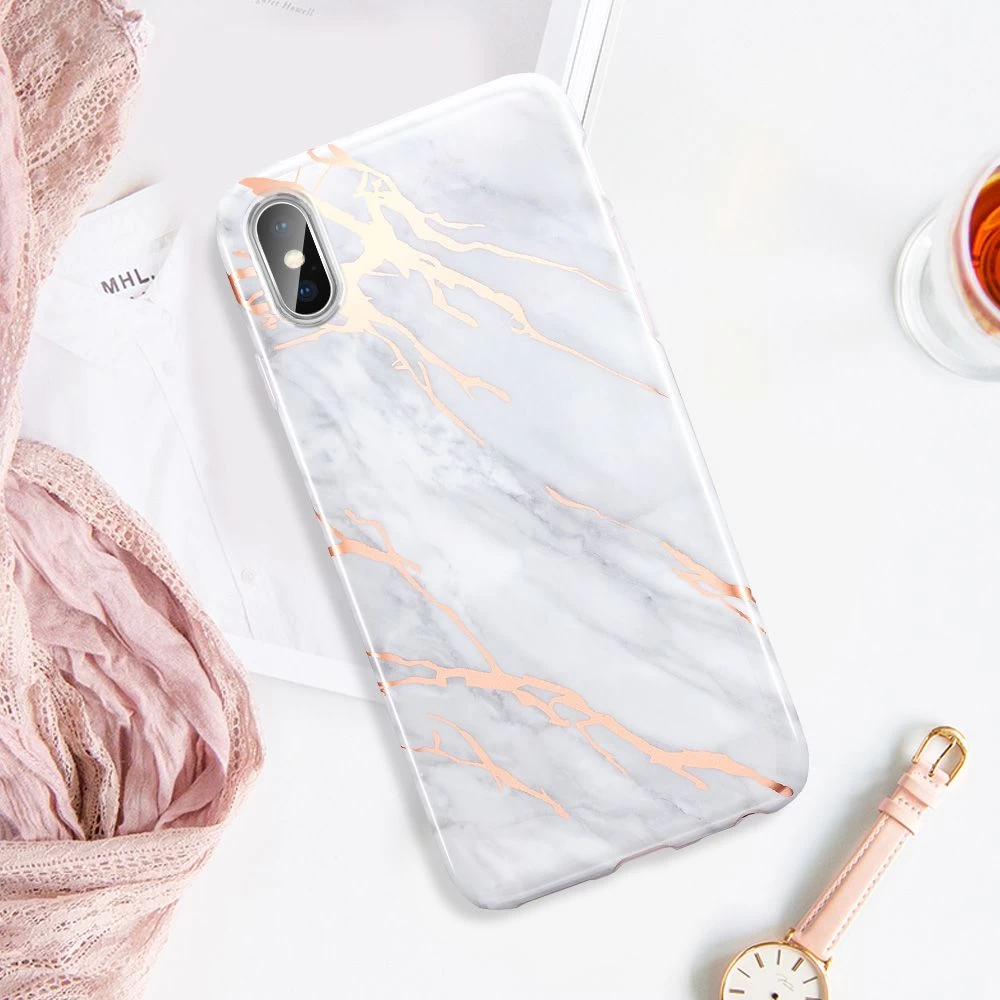 Apple iPhone XS Max skal gyllene ESR Marble