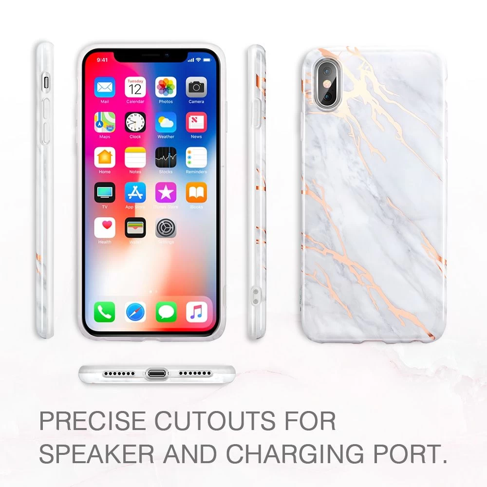 Apple iPhone XS Max skal gyllene ESR Marble