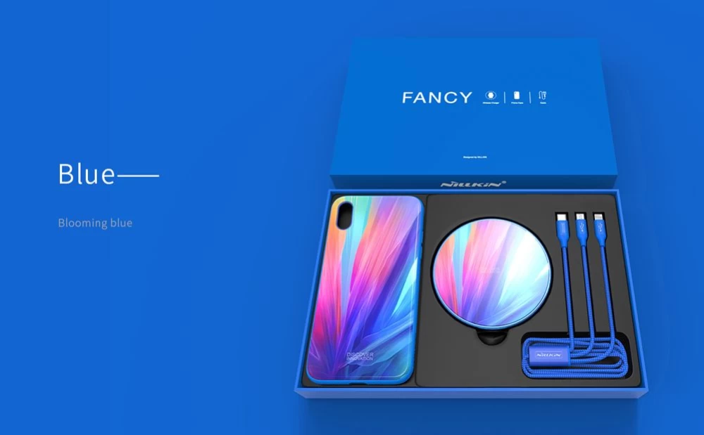 Apple iPhone XS Max skal blå Nillkin Fancy Gift Set