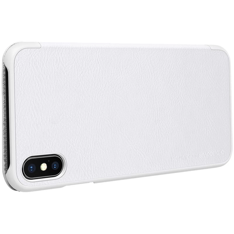 Apple iPhone XS Max fodral vit Nillkin Qin Leather