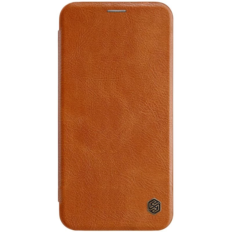 Apple iPhone XS Max dėklas rudas Nillkin Qin Leather