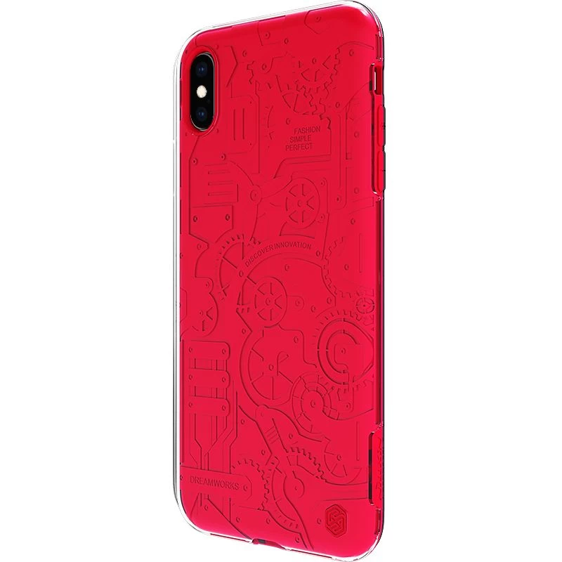 Apple iPhone XS Max skal röd Nillkin Machinery