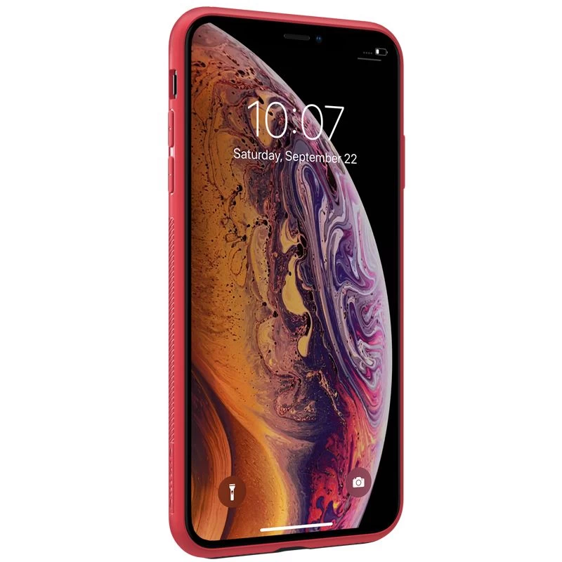 Apple iPhone XS Max dėklas raudonas Nillkin Textured
