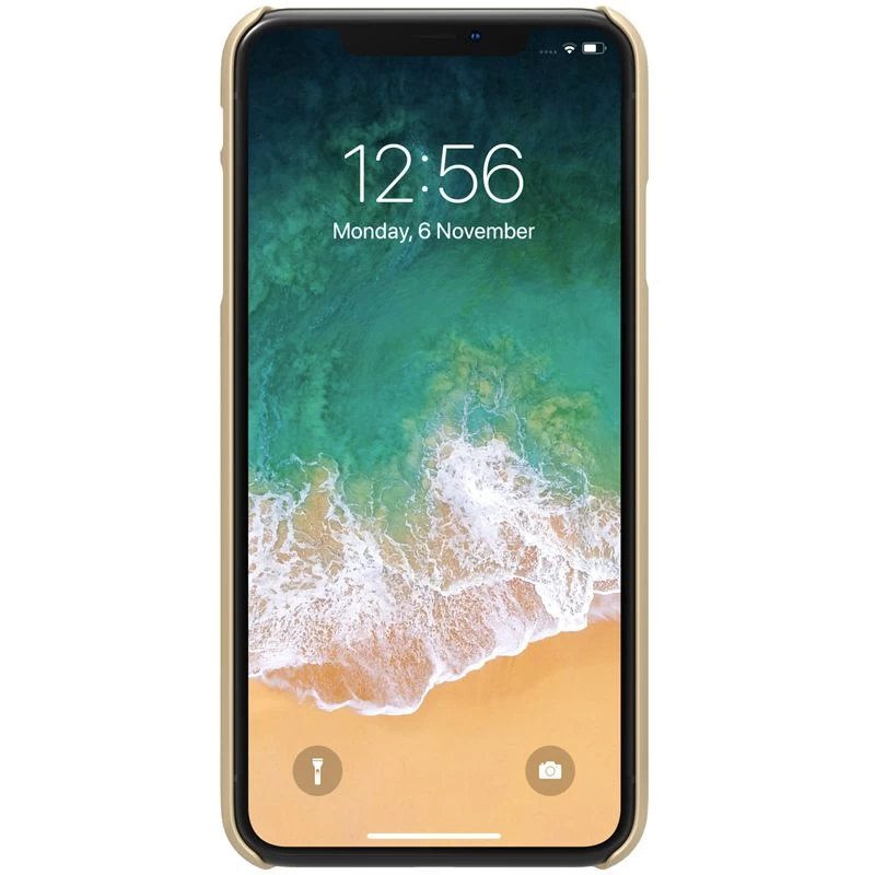 Apple iPhone XS Max skal gyllene Nillkin Super Frosted Shield
