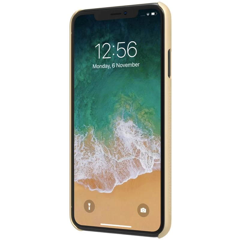 Apple iPhone XS Max skal gyllene Nillkin Super Frosted Shield
