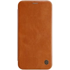 Apple iPhone XS Max dėklas rudas Nillkin Qin Leather 