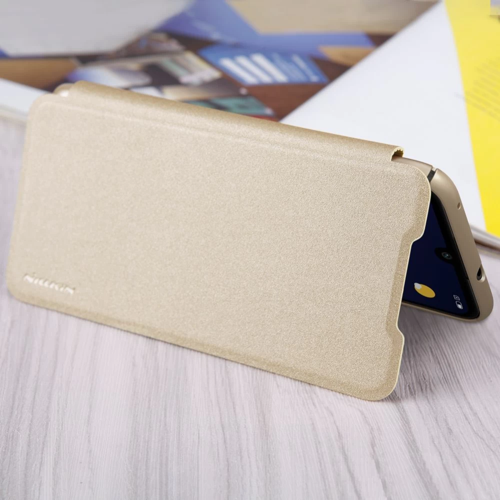 Xiaomi Mi Play fodral gyllene Sparkle Leather