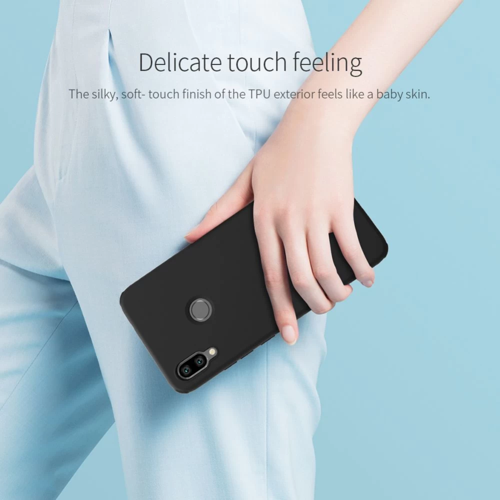 Xiaomi RedMi Note 7 dėklas raudonas Rubber Wrapped  Redmi