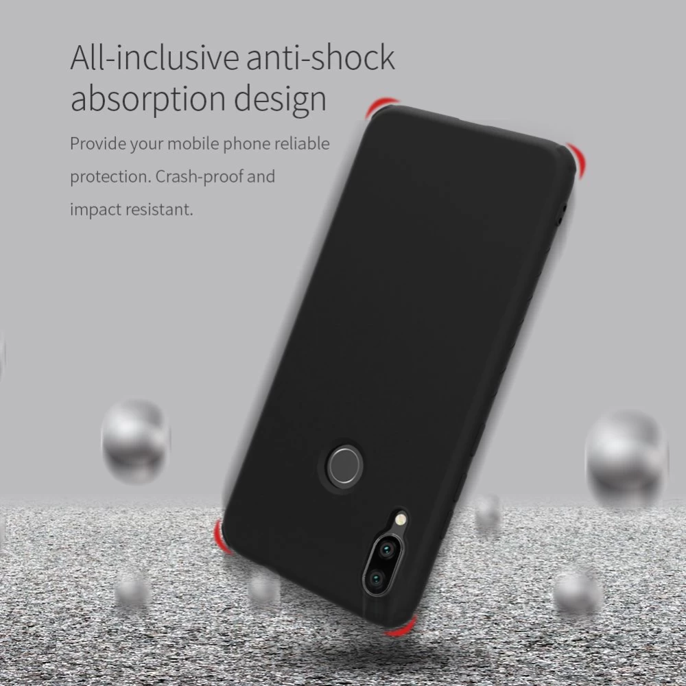 Xiaomi RedMi Note 7 dėklas raudonas Rubber Wrapped  Redmi