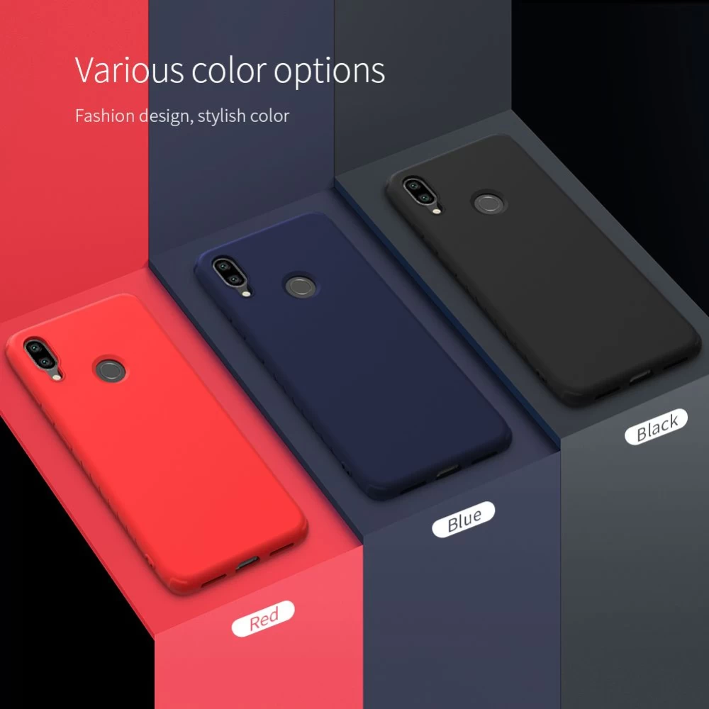 Xiaomi RedMi Note 7 dėklas raudonas Rubber Wrapped  Redmi