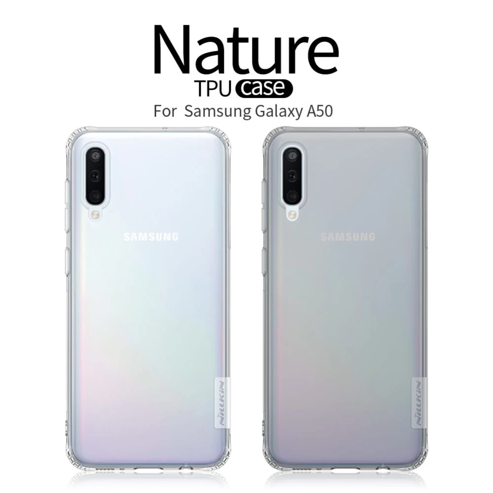 Samsung Galaxy A50 vāciņš caurspīdīgs pelēks Nillkin TPU 