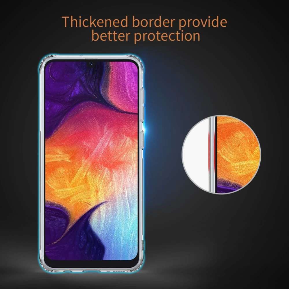 Samsung Galaxy A50 vāciņš caurspīdīgs pelēks Nillkin TPU 