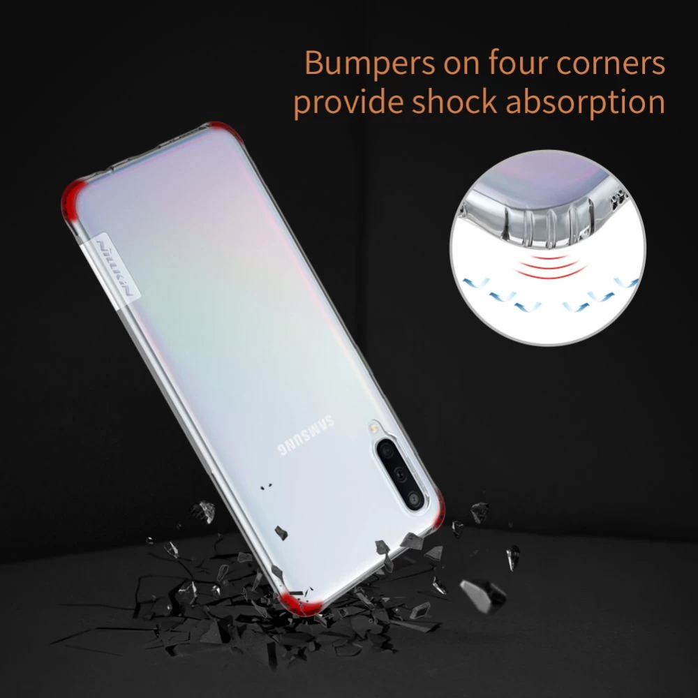 Samsung Galaxy A50 vāciņš caurspīdīgs pelēks Nillkin TPU 