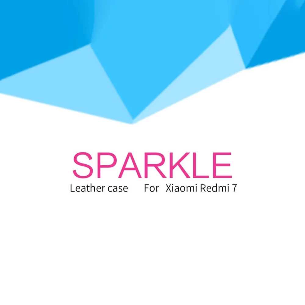 Xiaomi RedMi 7 maciņš zeltīts Sparkle Leather  Redmi
