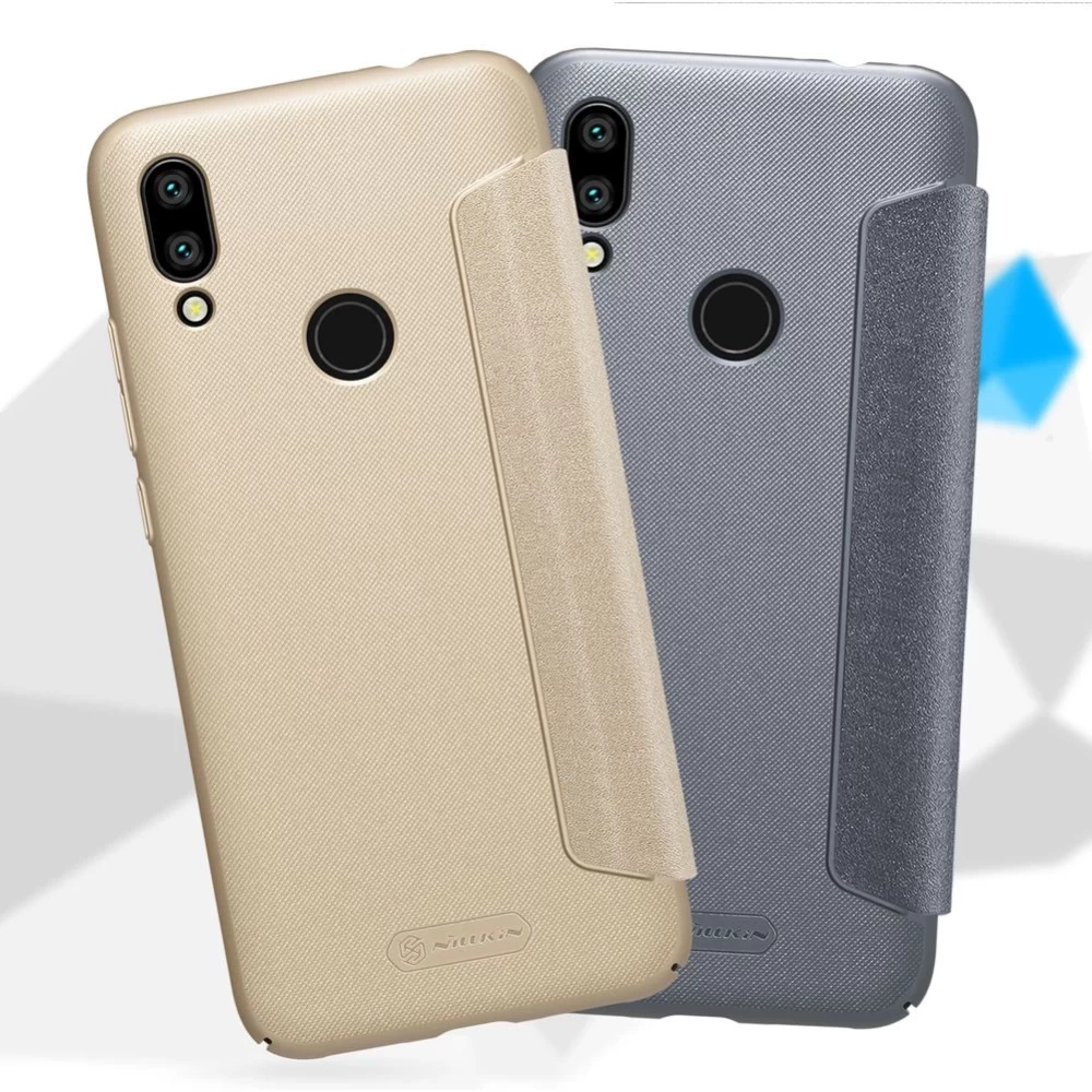 Xiaomi RedMi 7 maciņš zeltīts Sparkle Leather  Redmi