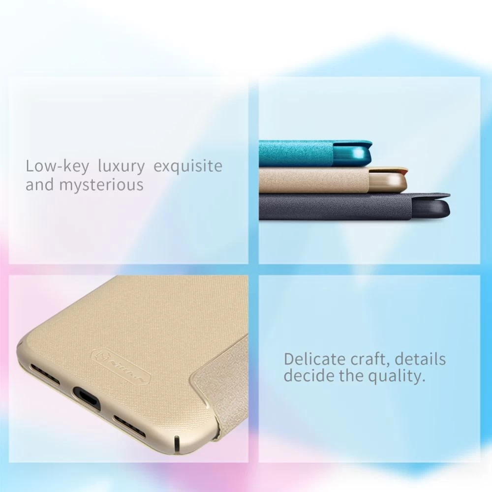 Xiaomi RedMi 7 maciņš zeltīts Sparkle Leather  Redmi