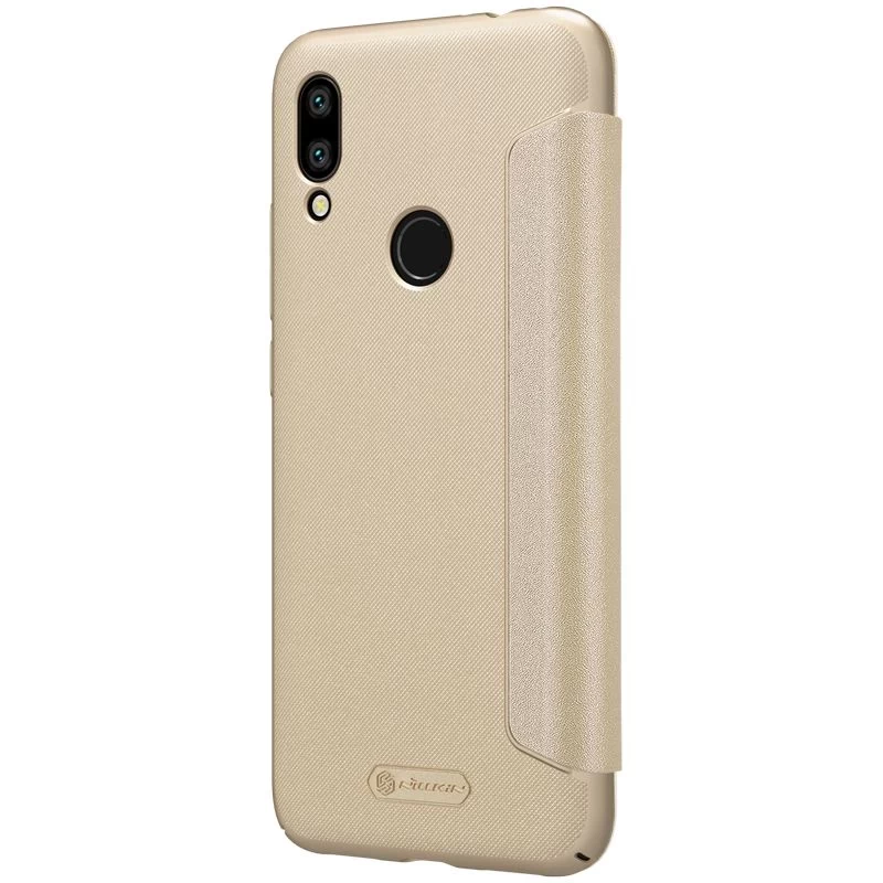 Xiaomi RedMi 7 maciņš zeltīts Sparkle Leather  Redmi