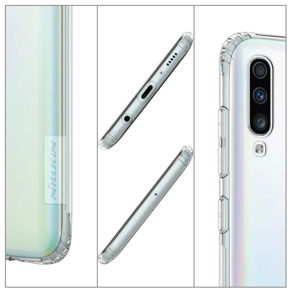 Samsung Galaxy A70 vāciņš caurspīdīgs pelēks Nillkin TPU