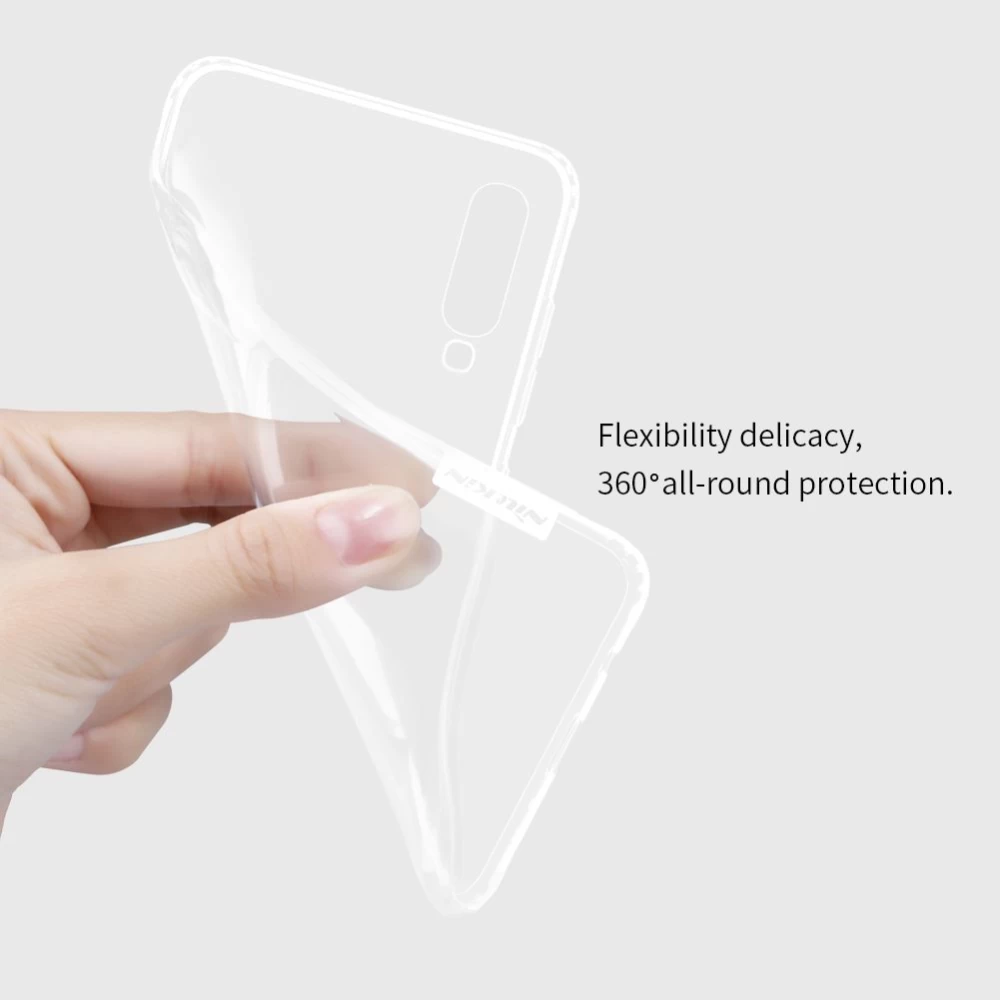 Samsung Galaxy A70 vāciņš caurspīdīgs pelēks Nillkin TPU