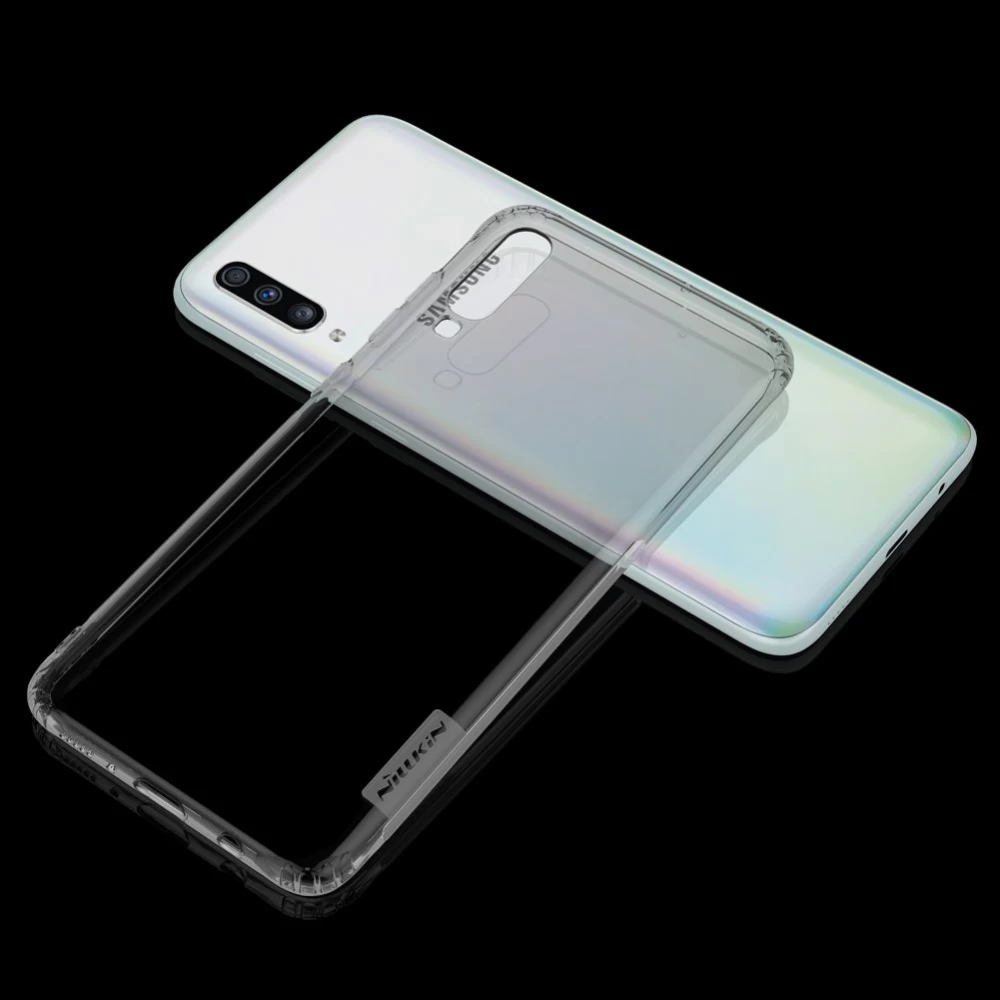 Samsung Galaxy A70 vāciņš caurspīdīgs pelēks Nillkin TPU