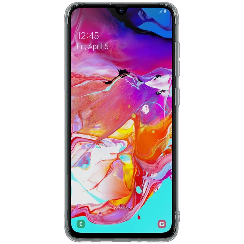 Samsung Galaxy A70 vāciņš caurspīdīgs pelēks Nillkin TPU