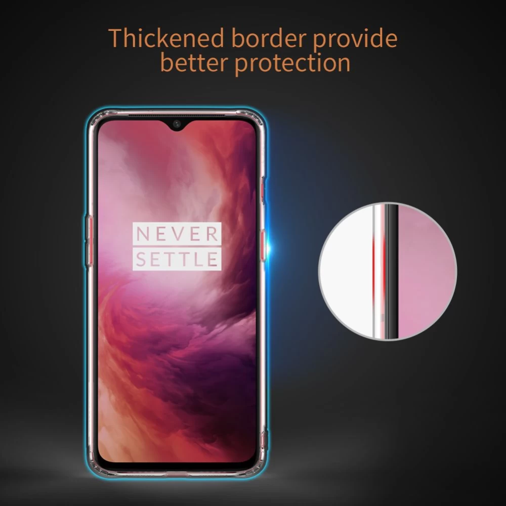 OnePlus 7 vāciņš caurspīdīgs TPU
