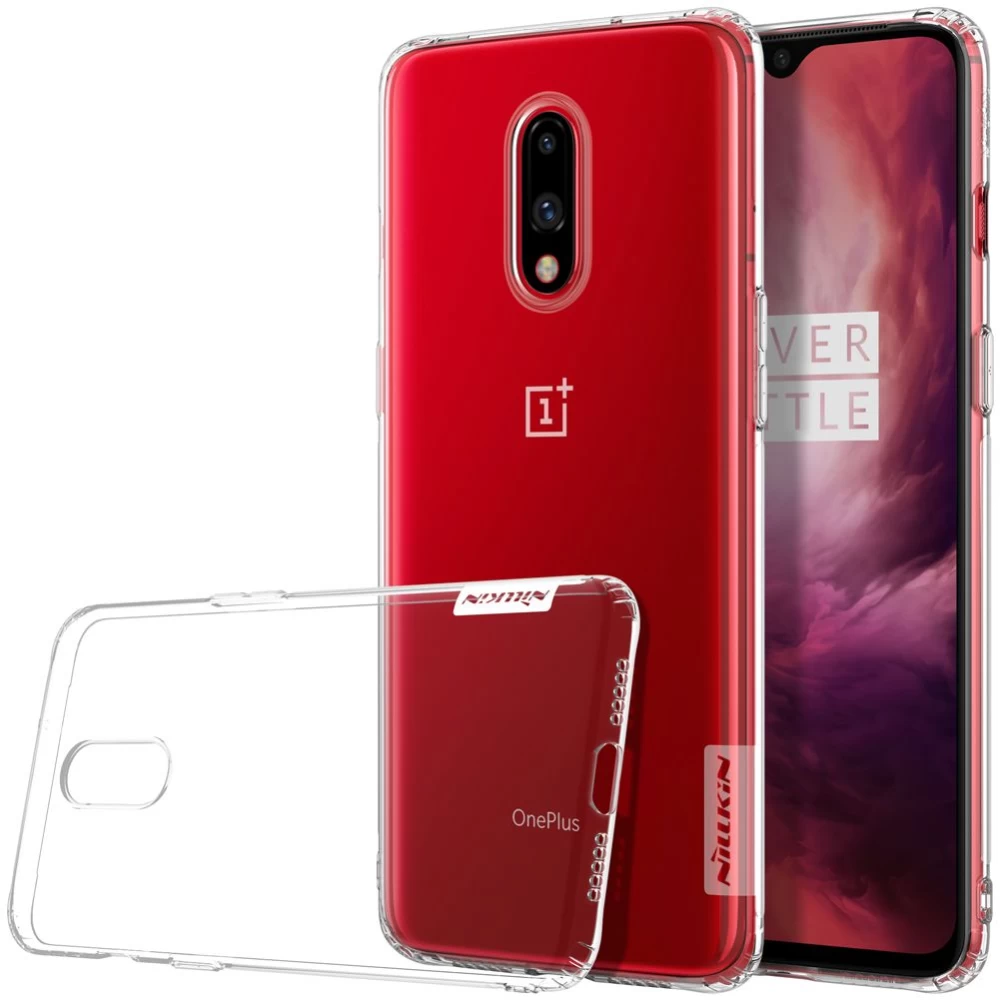 OnePlus 7 vāciņš caurspīdīgs TPU