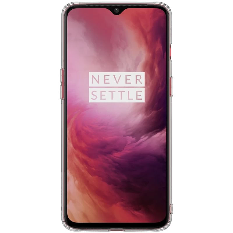 OnePlus 7 vāciņš caurspīdīgs pelēks TPU