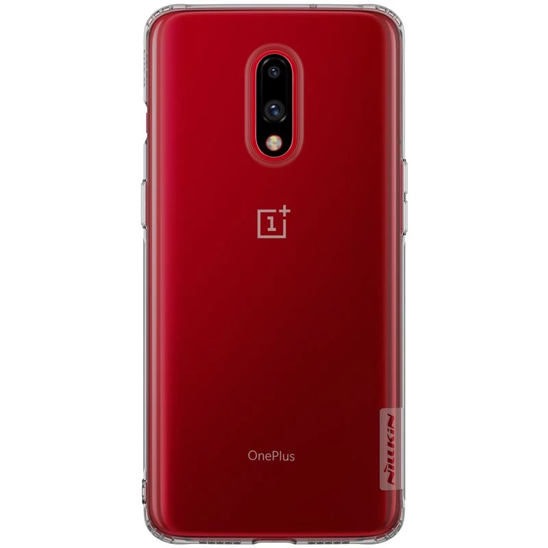 OnePlus 7 vāciņš caurspīdīgs pelēks TPU
