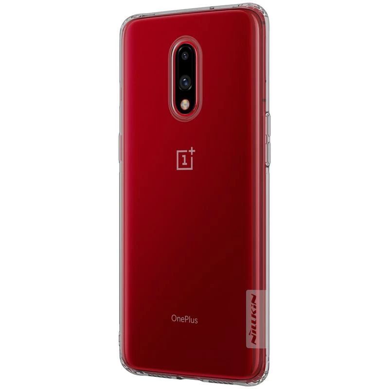 OnePlus 7 vāciņš caurspīdīgs pelēks TPU