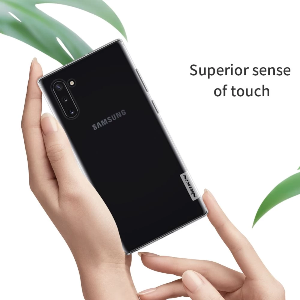 Samsung Galaxy Note 10 vāciņš caurspīdīgs pelēks TPU
