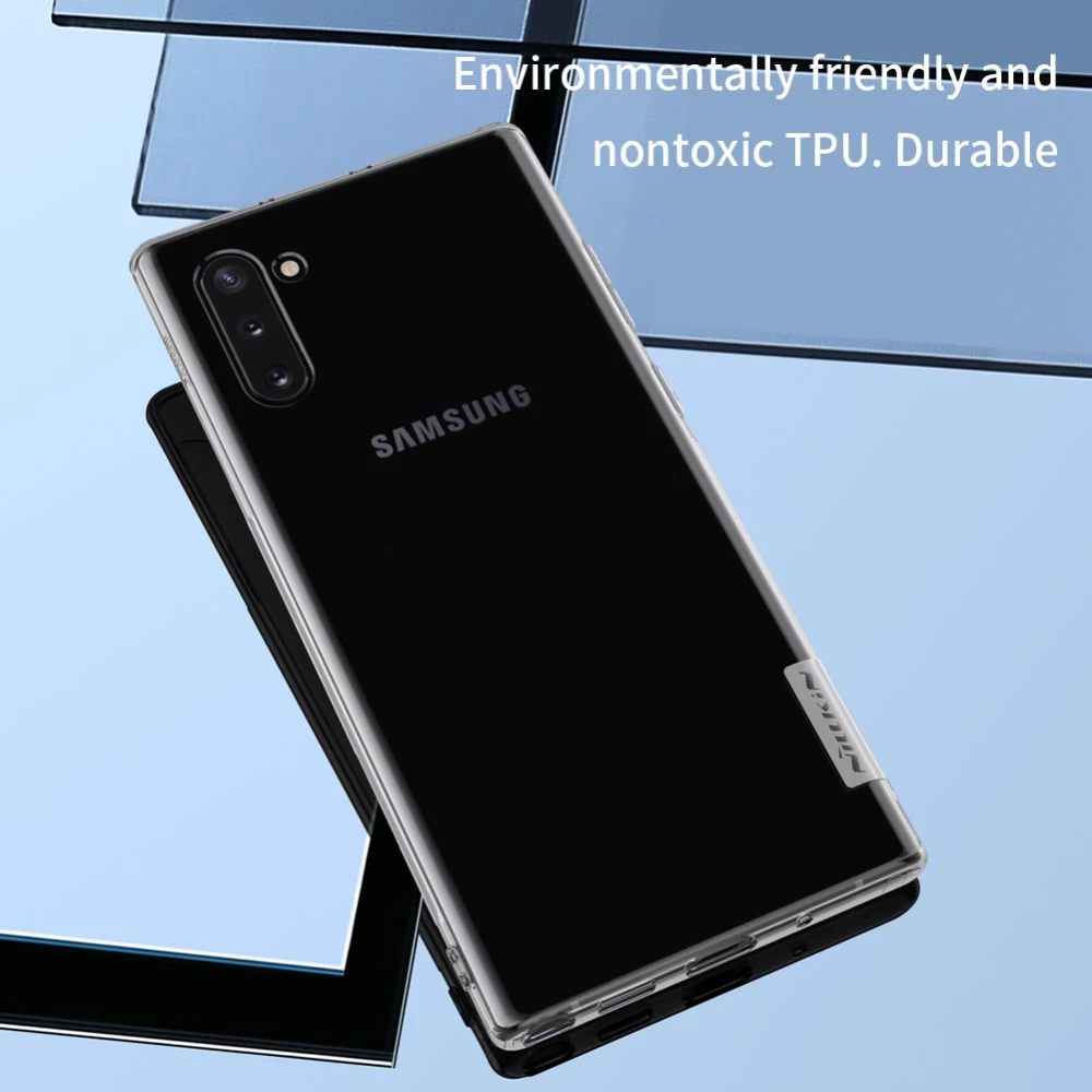 Samsung Galaxy Note 10 vāciņš caurspīdīgs pelēks TPU
