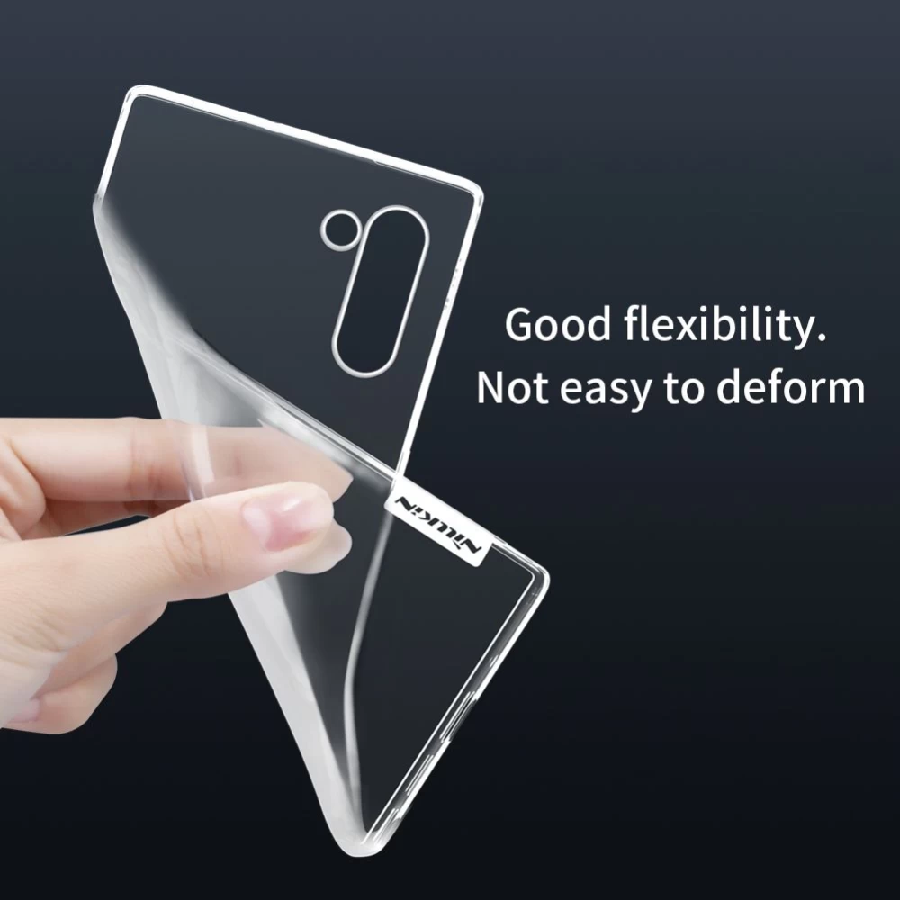 Samsung Galaxy Note 10 vāciņš caurspīdīgs pelēks TPU