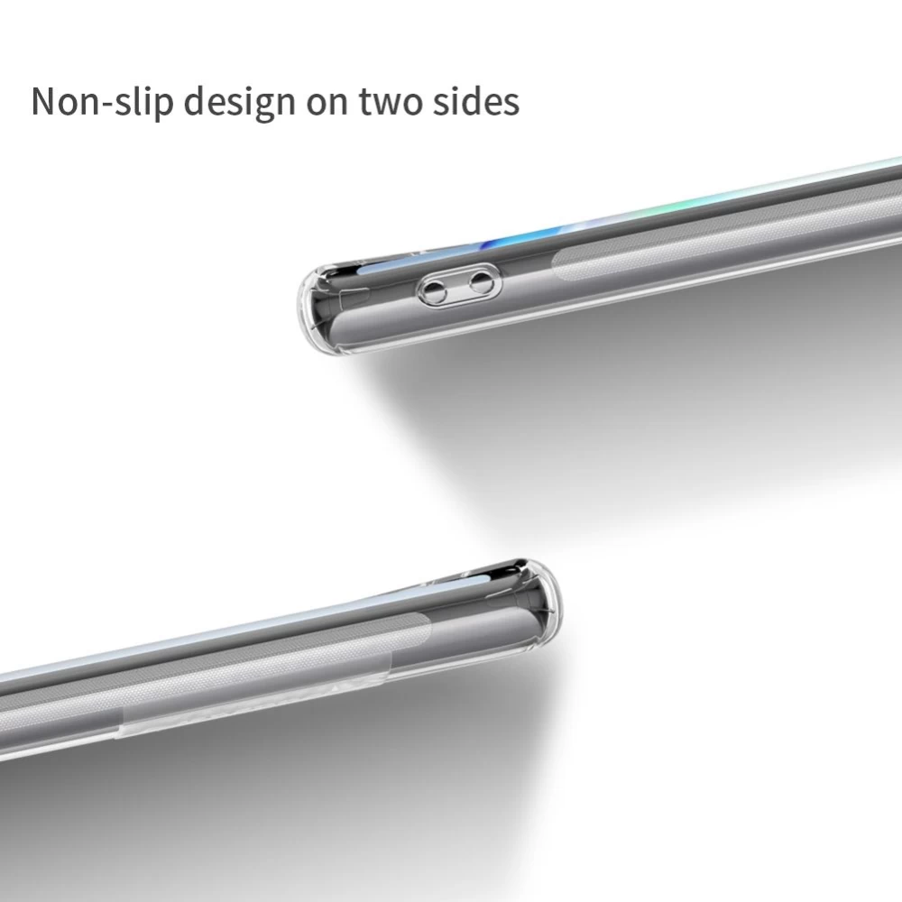 Samsung Galaxy Note 10 vāciņš caurspīdīgs pelēks TPU