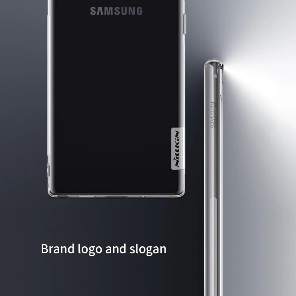 Samsung Galaxy Note 10 vāciņš caurspīdīgs pelēks TPU